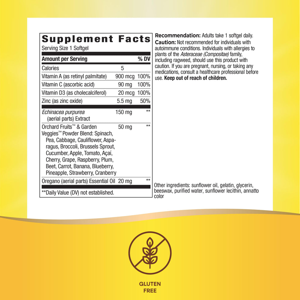 Zinc and vitamin symbols illustrating immune health support