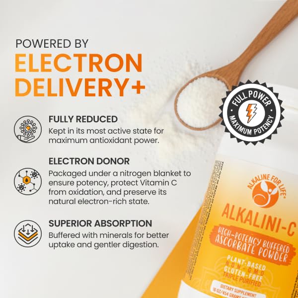 Natural L-Ascorbate Vitamin C powder close-up