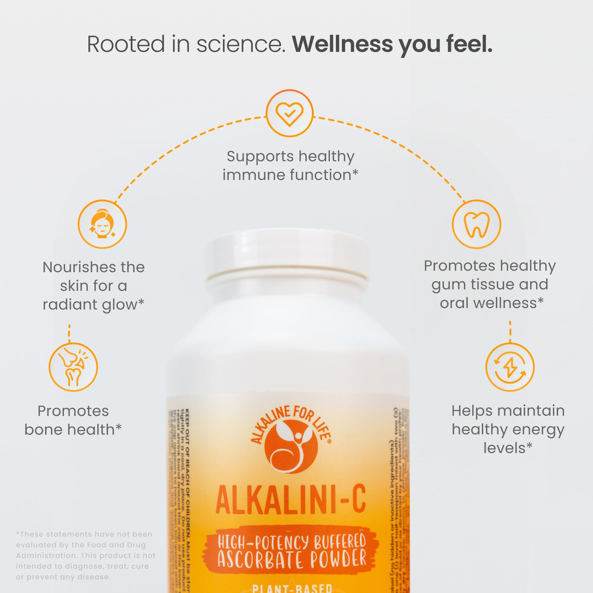 Ingredient shot showing buffered Vitamin C powder and label