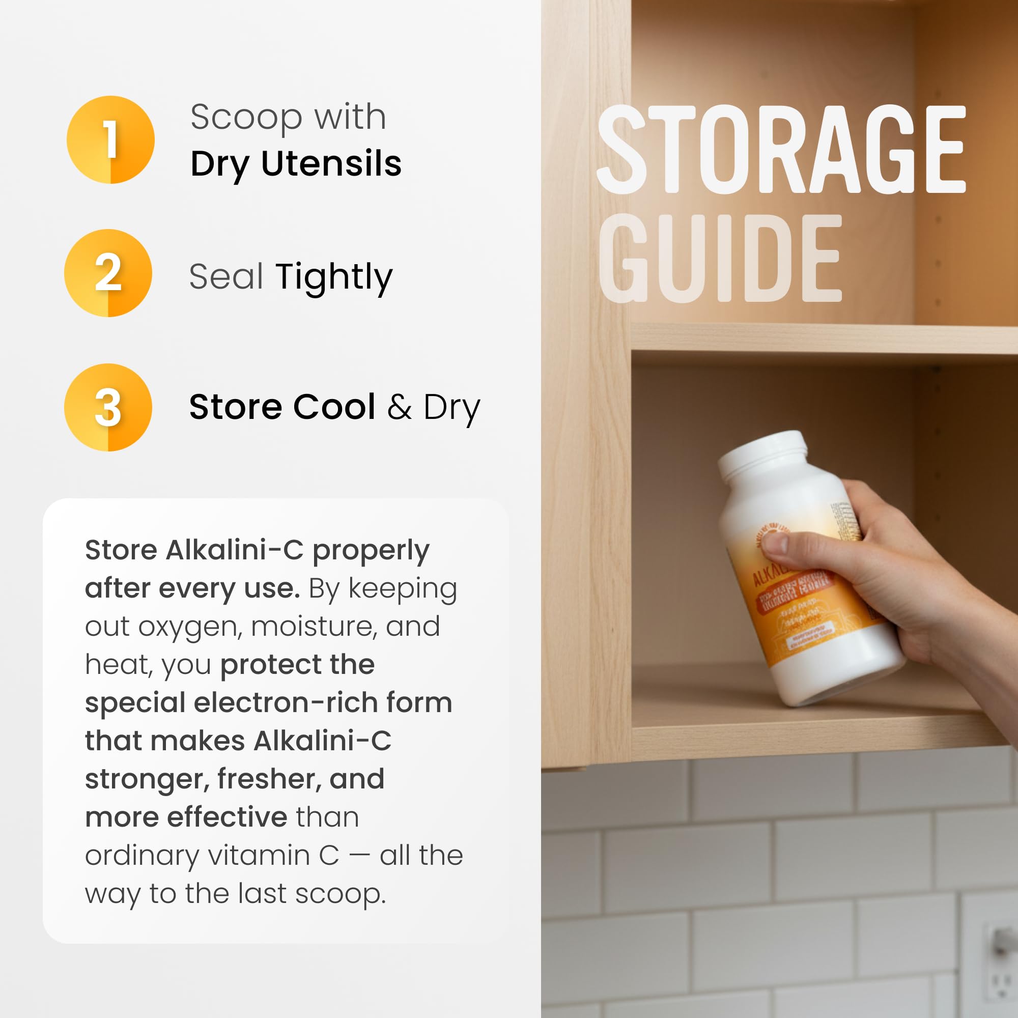 Alkalini-C 8oz container on a white background