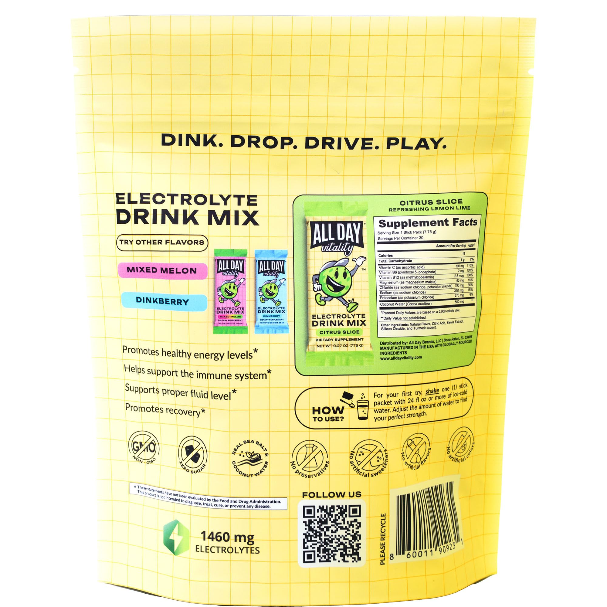 ALL DAY Vitality sea-salt coconut closeup shows premium minerals for fluid balance