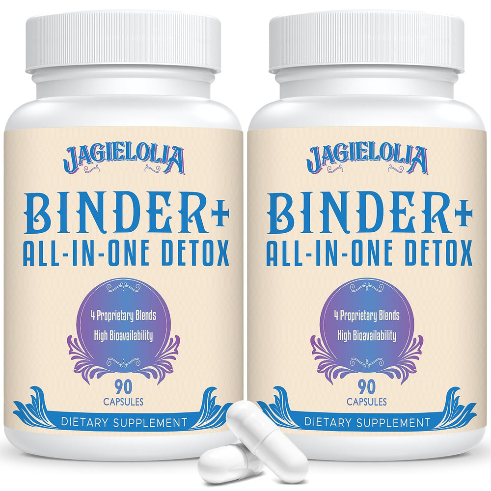 All-in-one detox binder bottle and capsules 1500mg