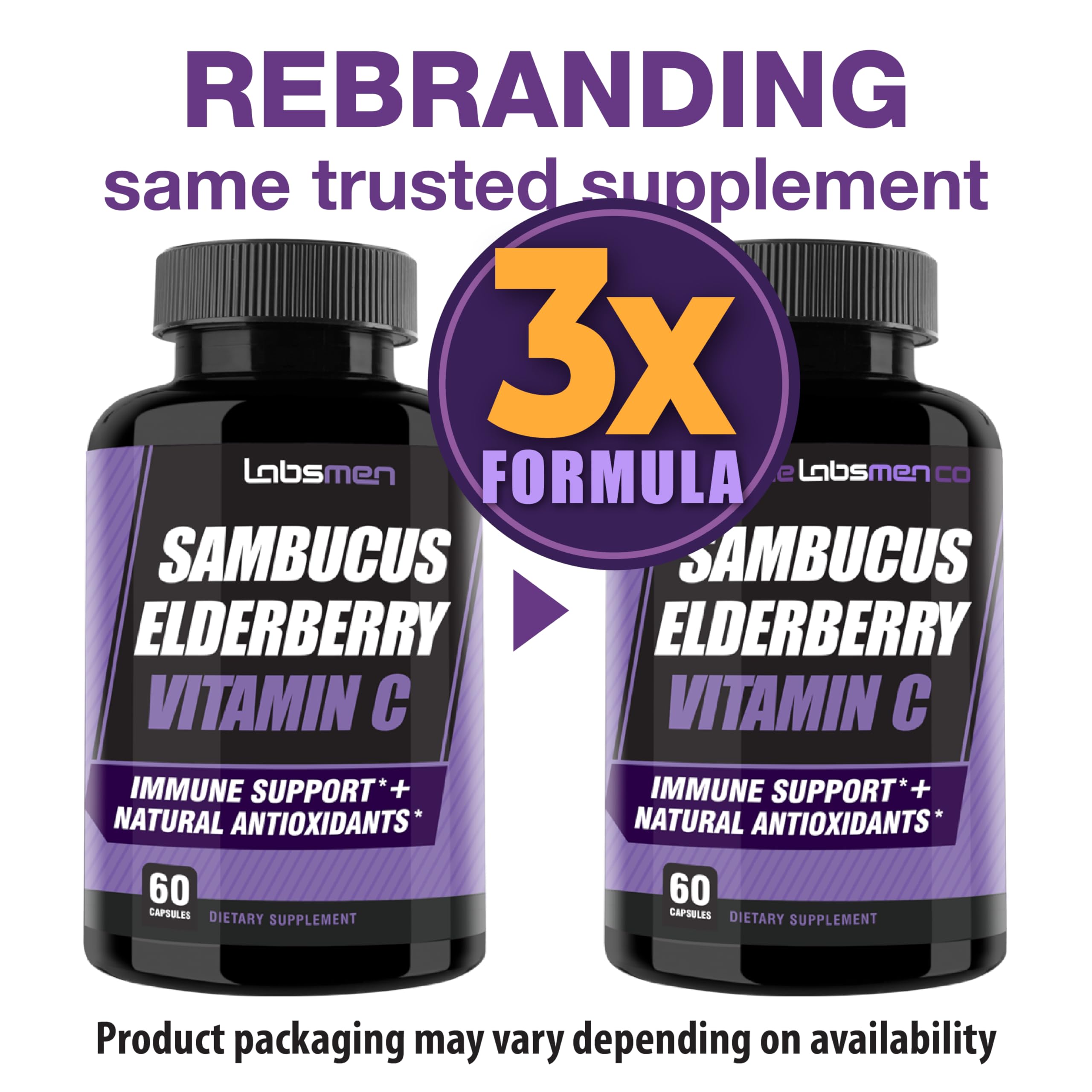 All-natural elderberry capsules for immune support