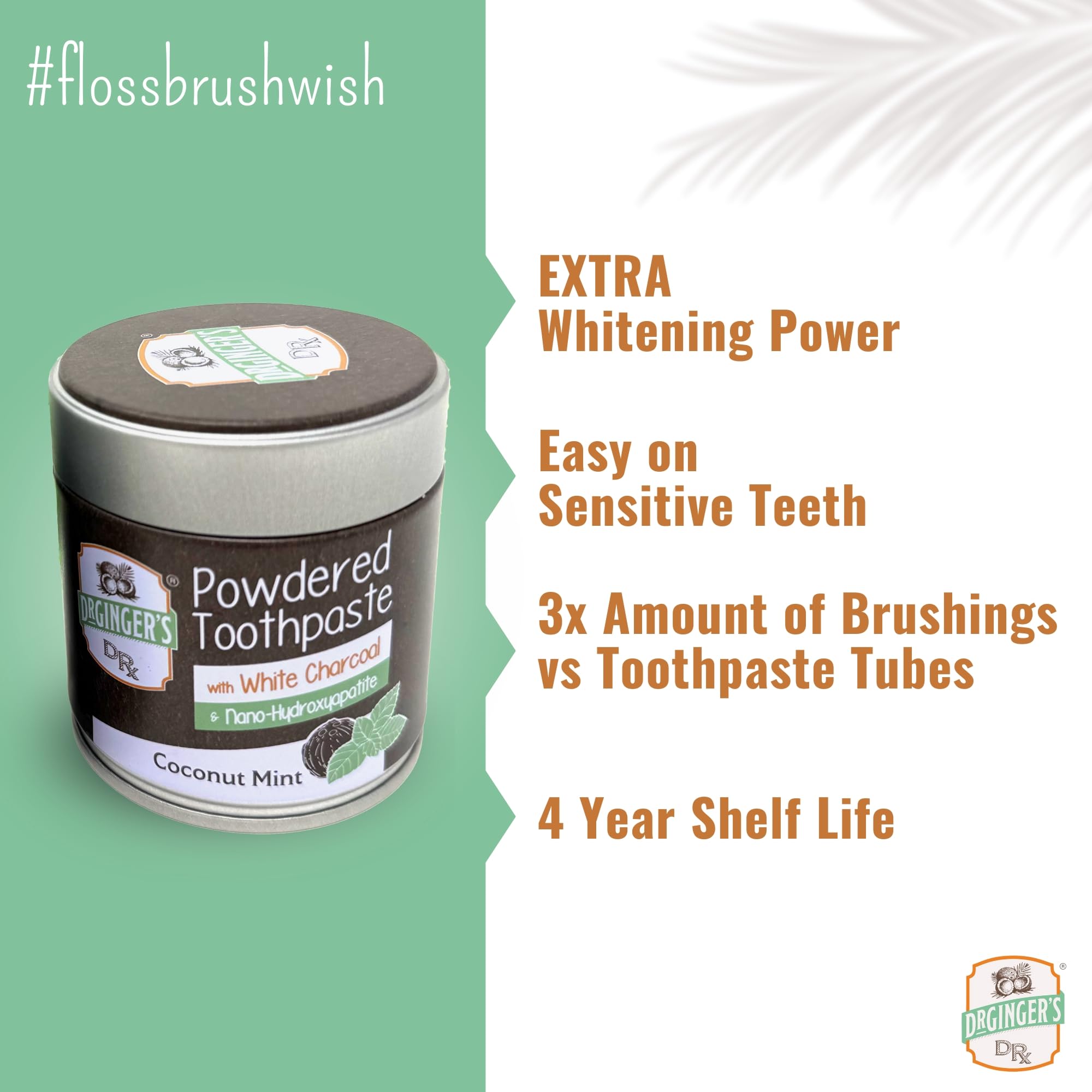 All-natural toothpaste powder for gum health and deep clean