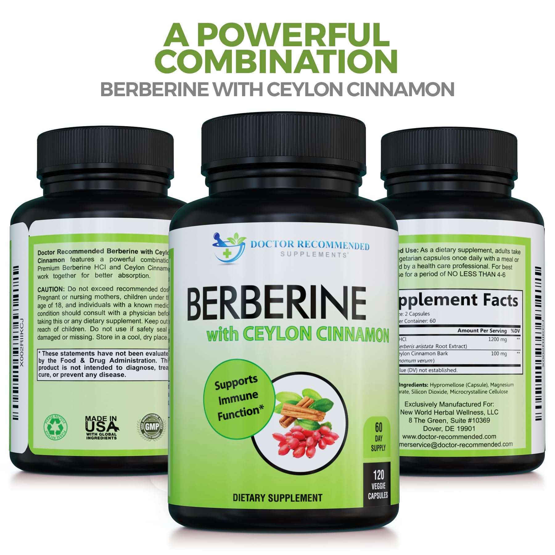 All-natural supplement labeling with no artificial ingredients