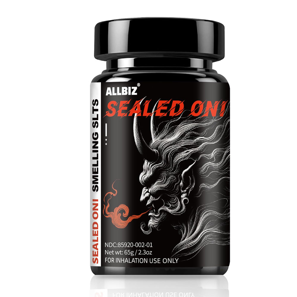 ALLBIZ Smelling Salts Wake Up bottle front for immediate alertness and energy.