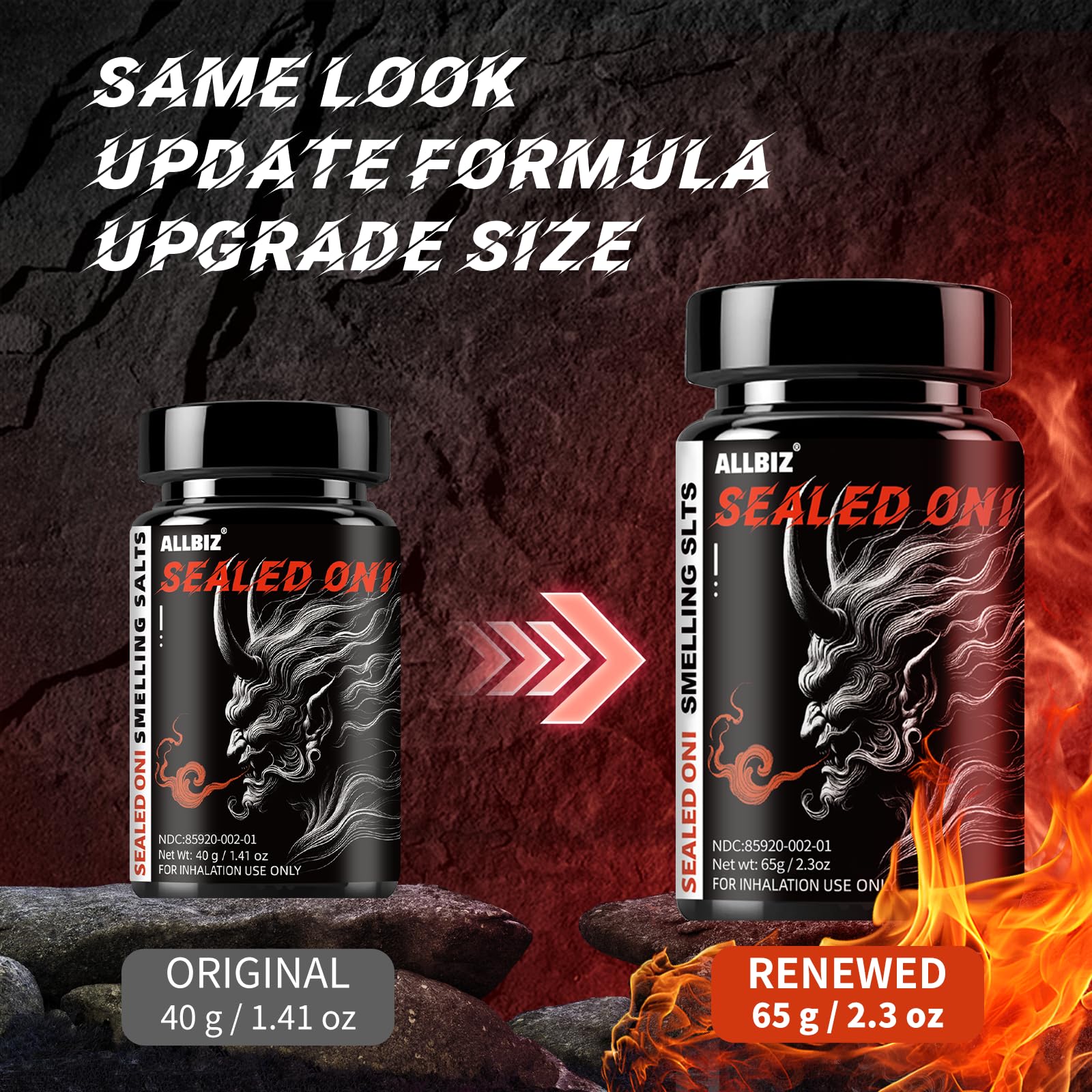 ALLBIZ Smelling Salts Wake Up water-activation shows pour step for rapid energy boost.