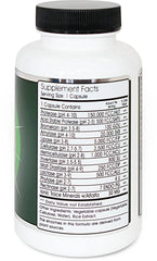 Close-up of HP90V label highlighting vegan enzymes
