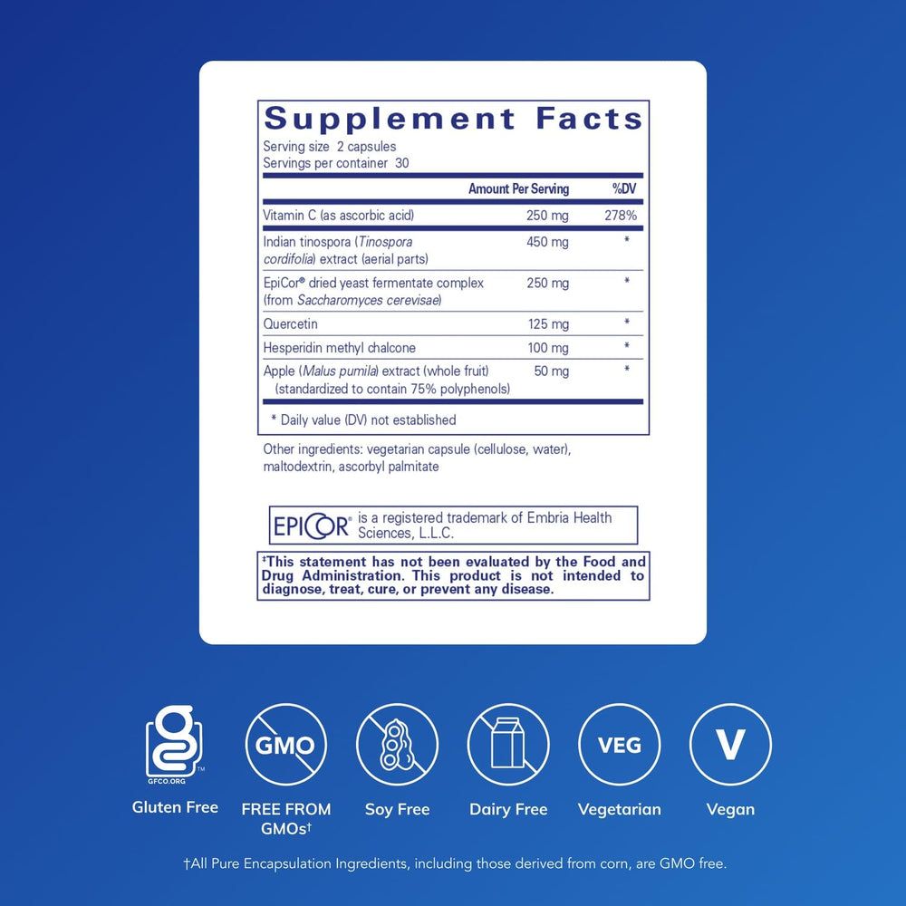 Close-up of ingredients supporting immune health in Aller-Essentials