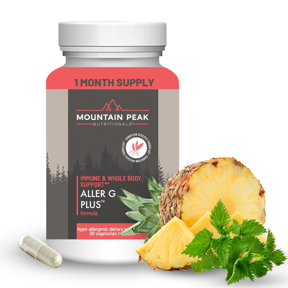 Front view of Mountain Peak Aller G Plus bottle