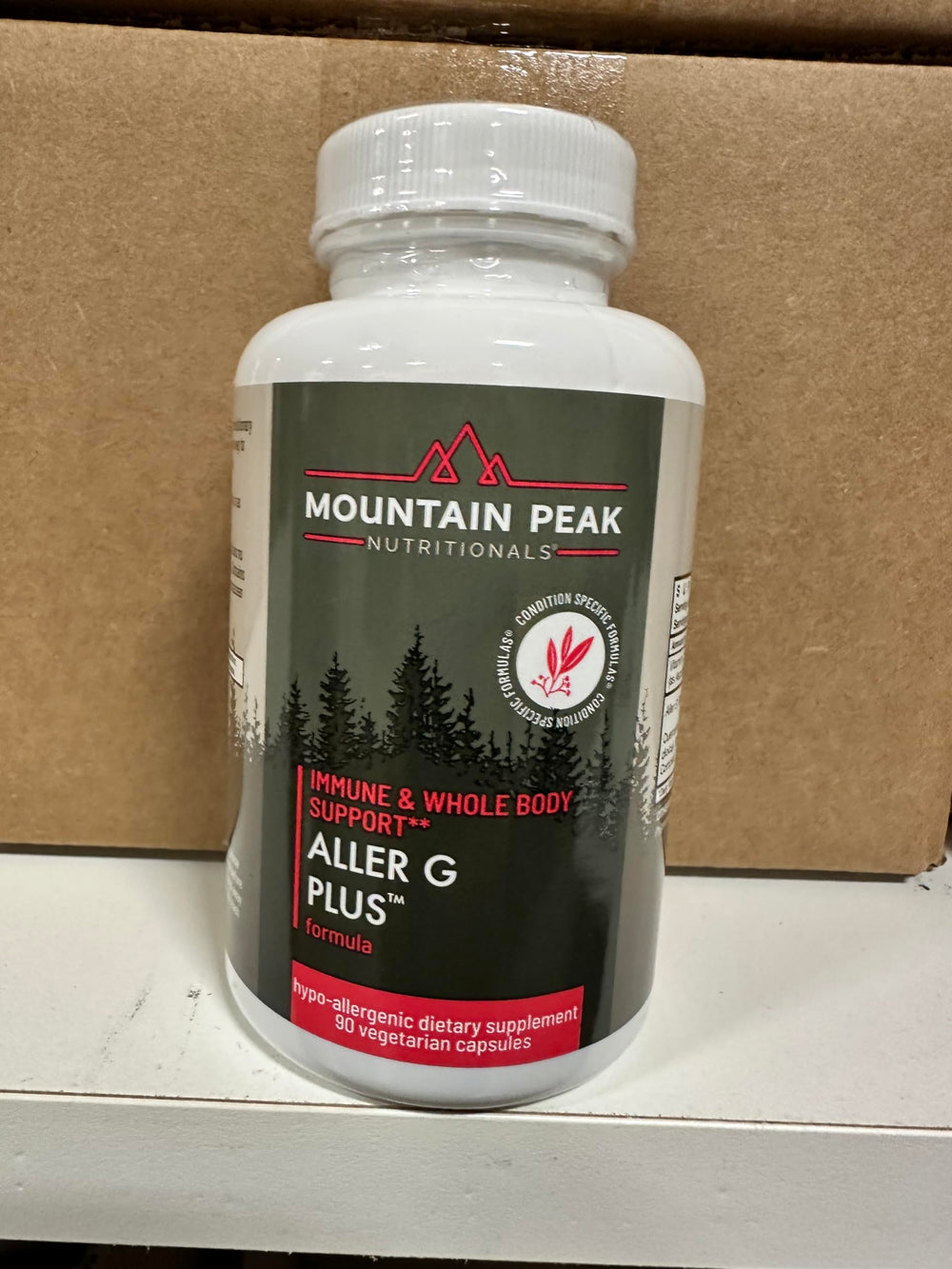 Aller G Plus bottle with emphasis on respiratory support
