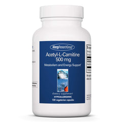 Bottle of Allergy Research Group Acetyl-L-Carnitine 500mg vegetarian capsules