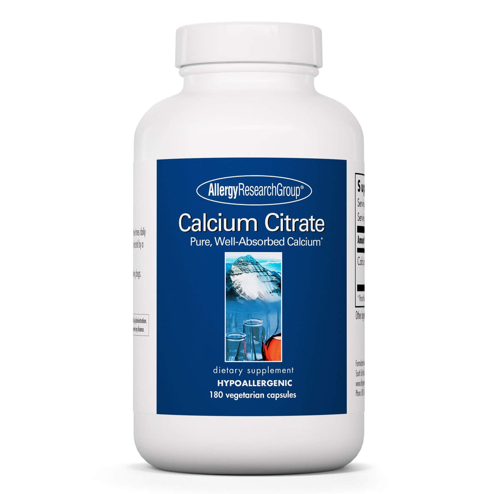Allergy Research Group Calcium Citrate bottle with label