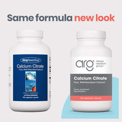 Calcium citrate supplement capsules in bottle