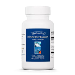 Bottle of Allergy Research Group Herxheimer Turmeric Boswellia 60 Veg Caps