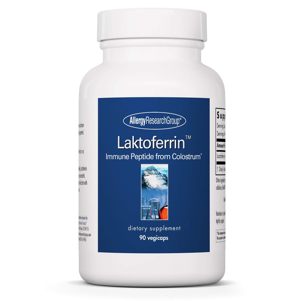 Allergy Research Group Laktoferrin 350 mg supplement with 90-count Vegicaps
