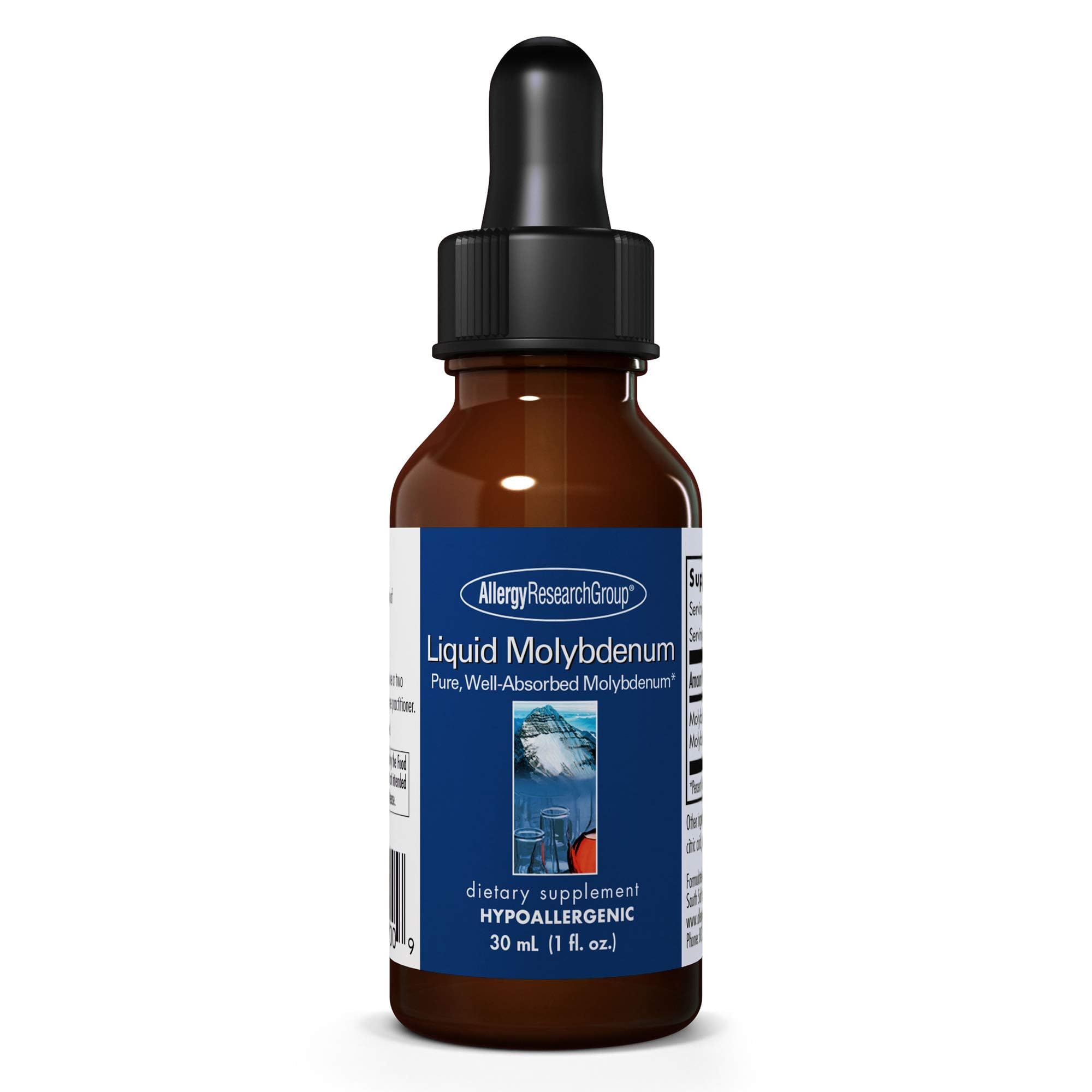 Allergy Research Group liquid molybdenum supplement 1 oz bottle