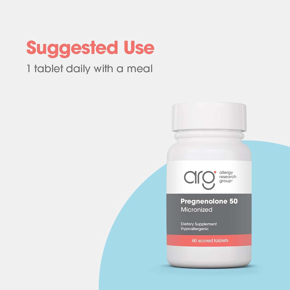 Plant-sourced, soy-free pregnenolone tablets