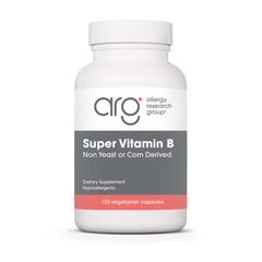 Allergy Research Group Super Vitamin B supplement bottle with capsules