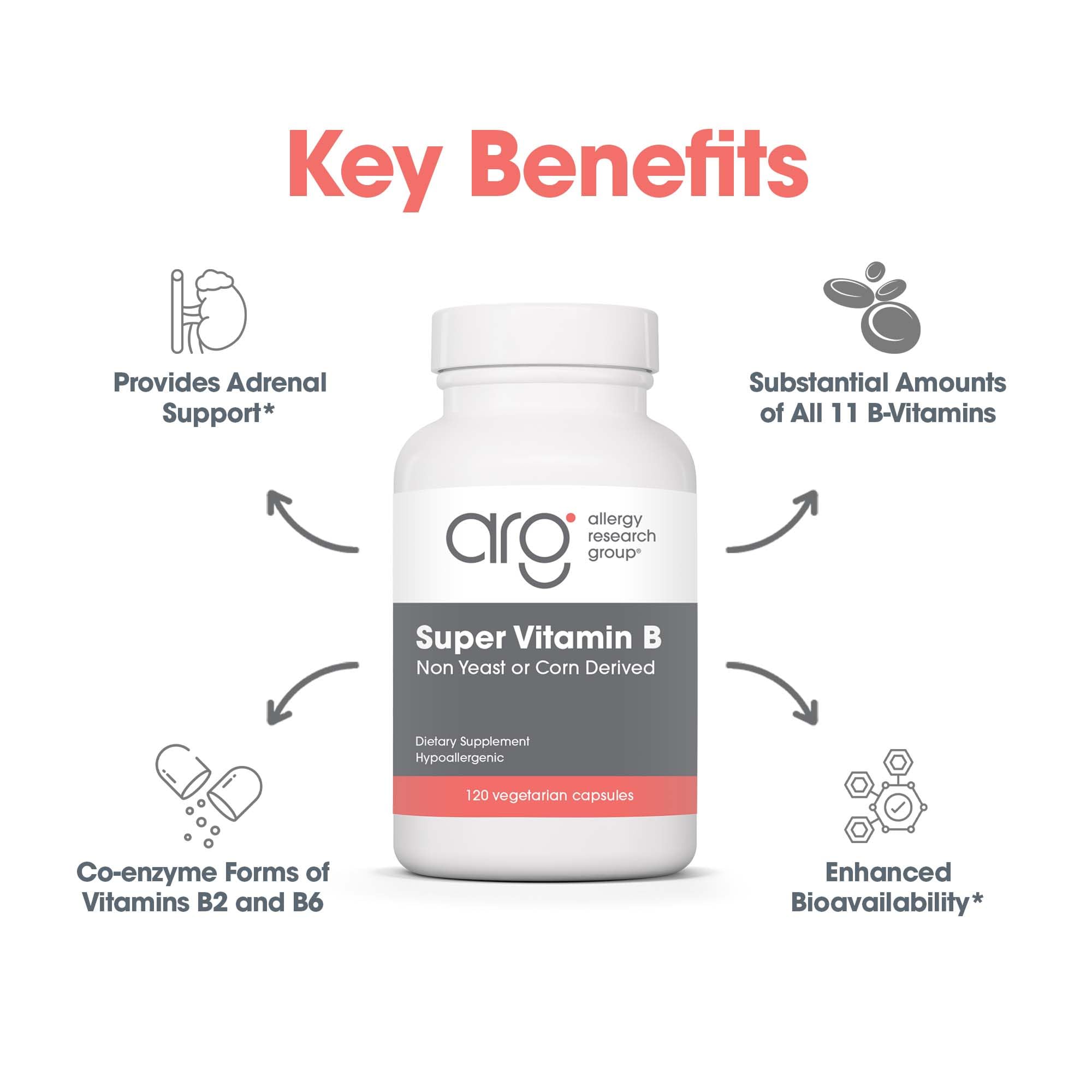 Hypoallergenic B vitamin complex packaging