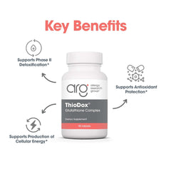 ThioDox tablets displayed next to bottle