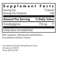 Betaine Anhydrous TMG capsule packaging