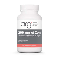 Bottle of Allergy Research Group Zen GABA L-Theanine 120 vegetarian capsules