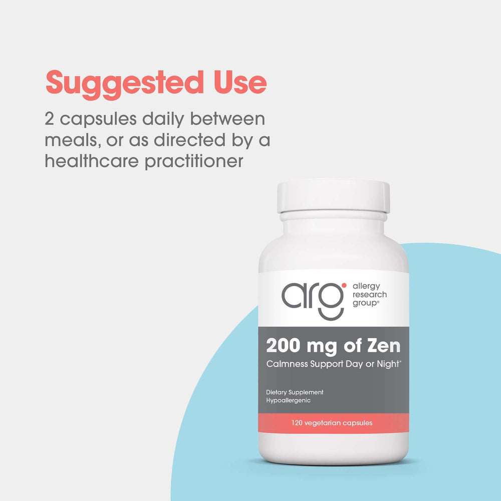 Zen product packaging and bottle placed on white background