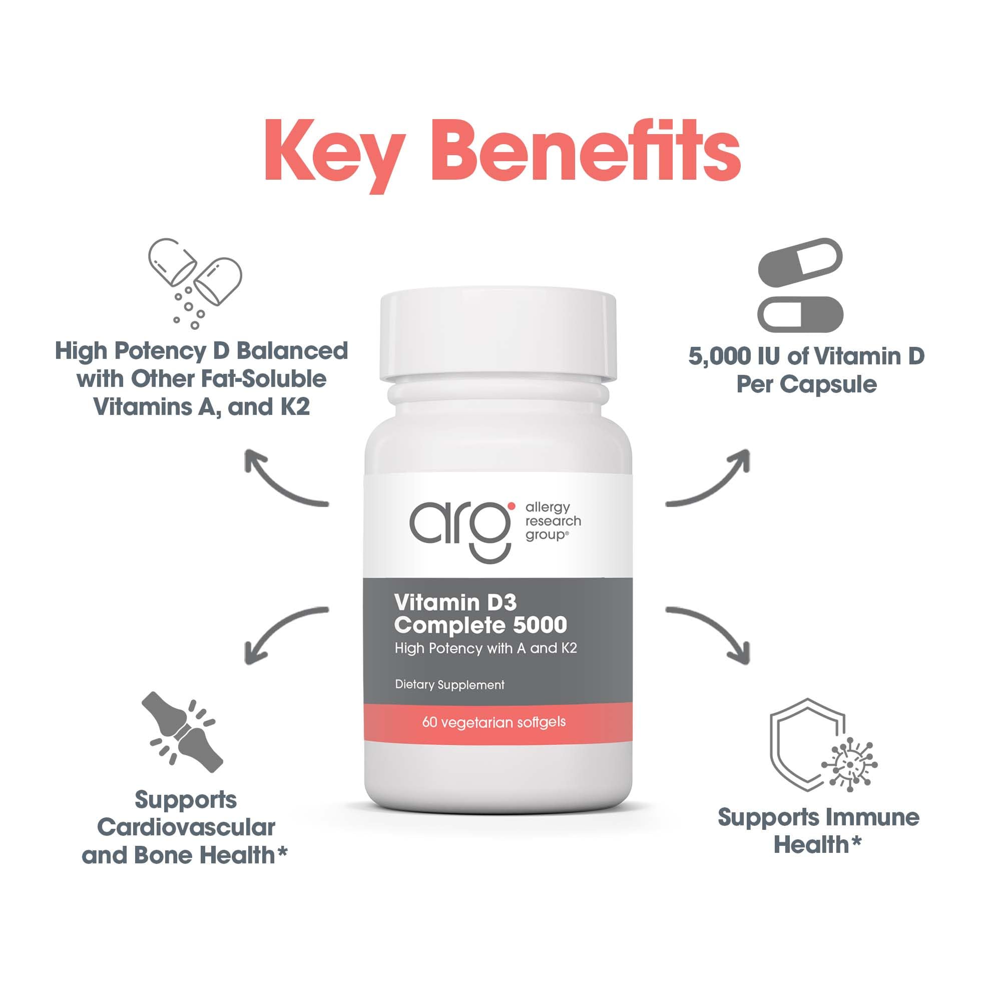 Close-up of ingredients highlighting vitamin D, vitamin A and vitamin K2