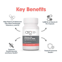 Close-up of ingredients highlighting vitamin D, vitamin A and vitamin K2