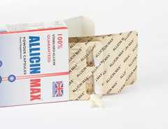 Bottle label showing Allicin Max ingredients