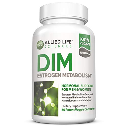 Front view of Allied Life Sciences DIM 300 mg bottle with 60 capsules