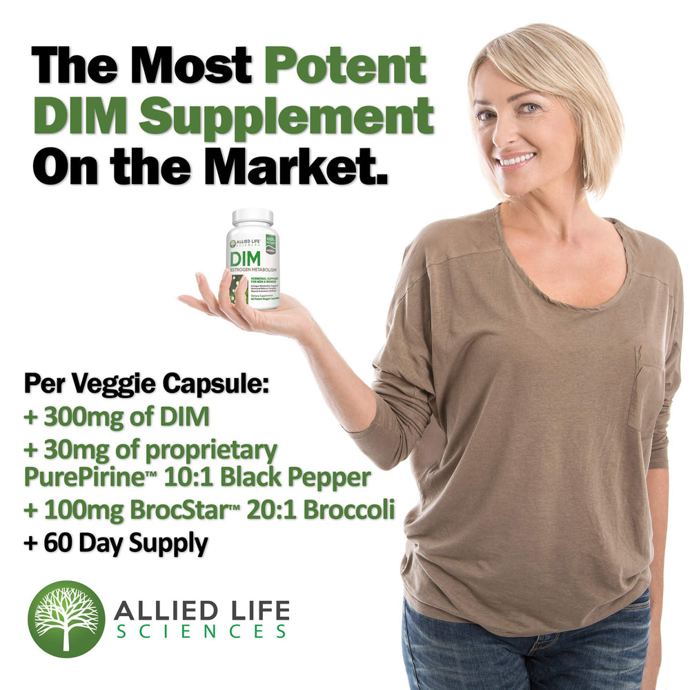 DIM supplement ingredients featuring BrocStar broccoli extract