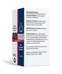 Close-up of Allimax label highlighting bioactive allicin