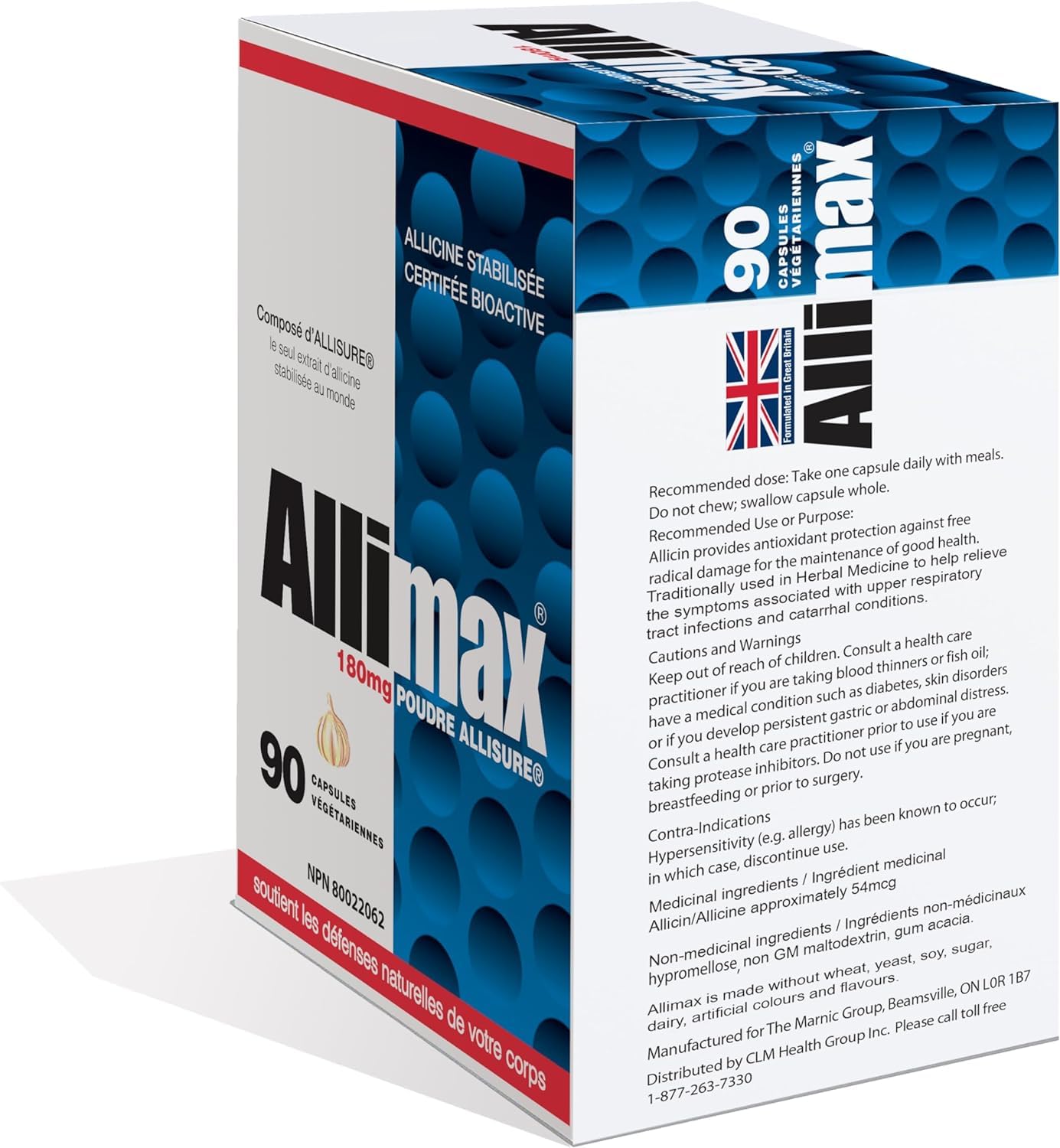 Allisure AC-23 logo and allicin bioactive indication