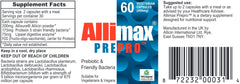 Allimax PrePro capsules with label and ingredients