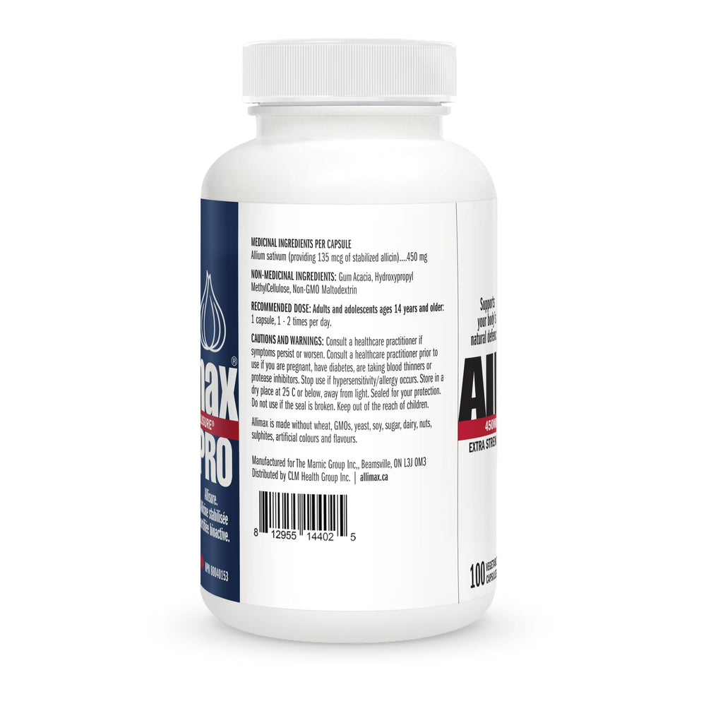 Close-up of Allimax Pro capsules