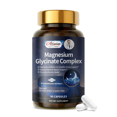 Alliwise Magnesium Glycinate Complex bottle — 90-count vegan capsules