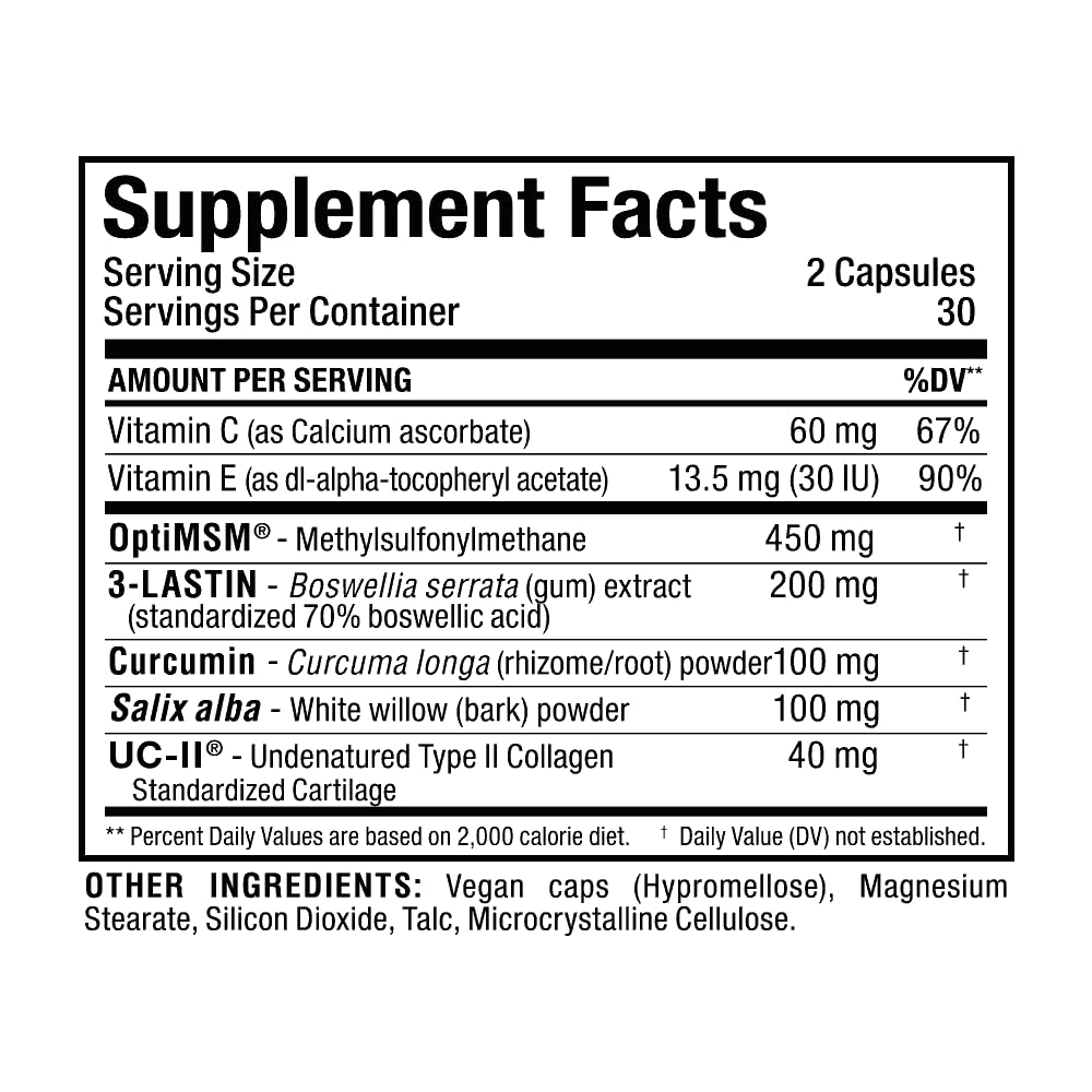 OptiMSM with Curcumin for joint mobility and antioxidant support