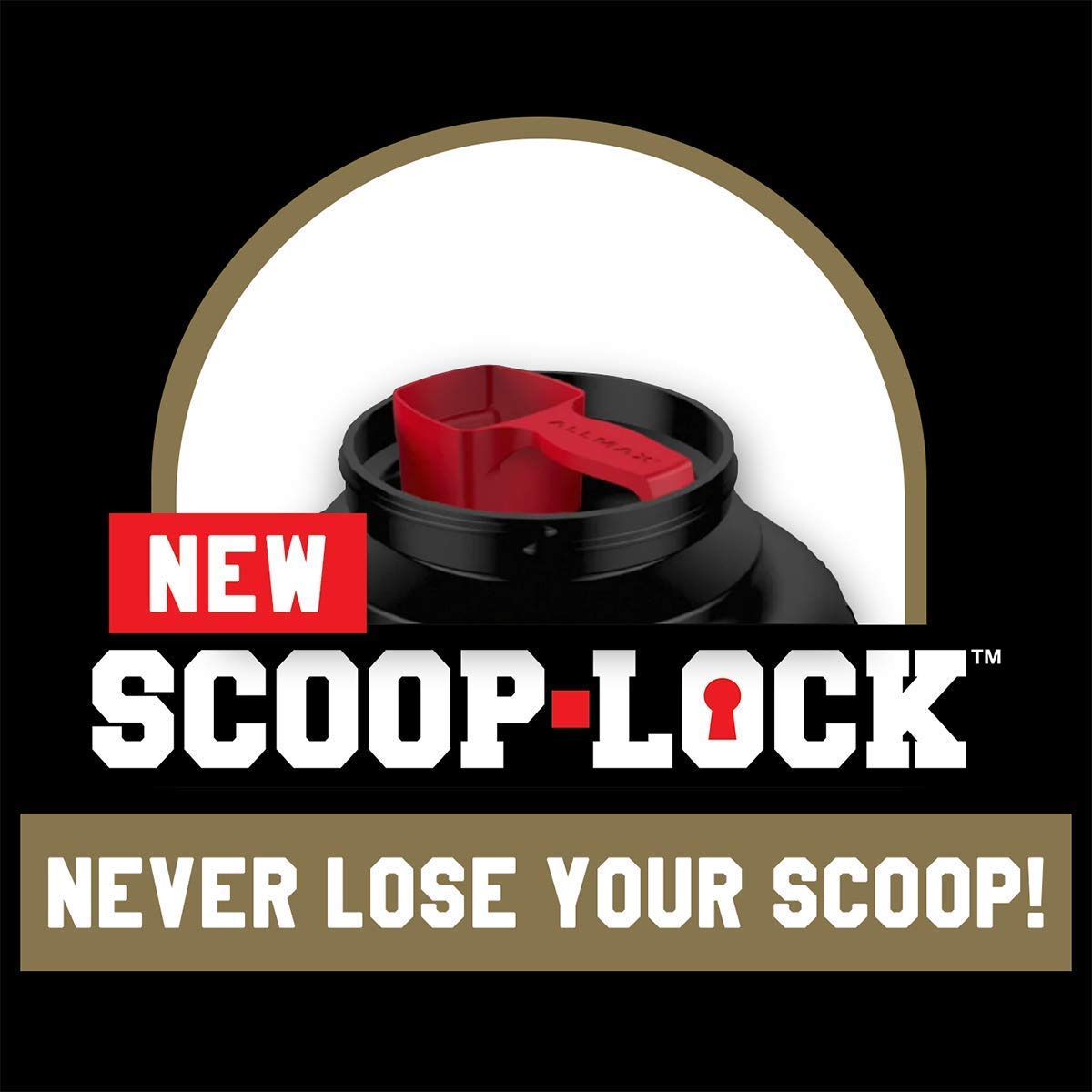 Scoop included with ALLMAX AllWhey Classic Vanilla protein powder, 5 lbs.