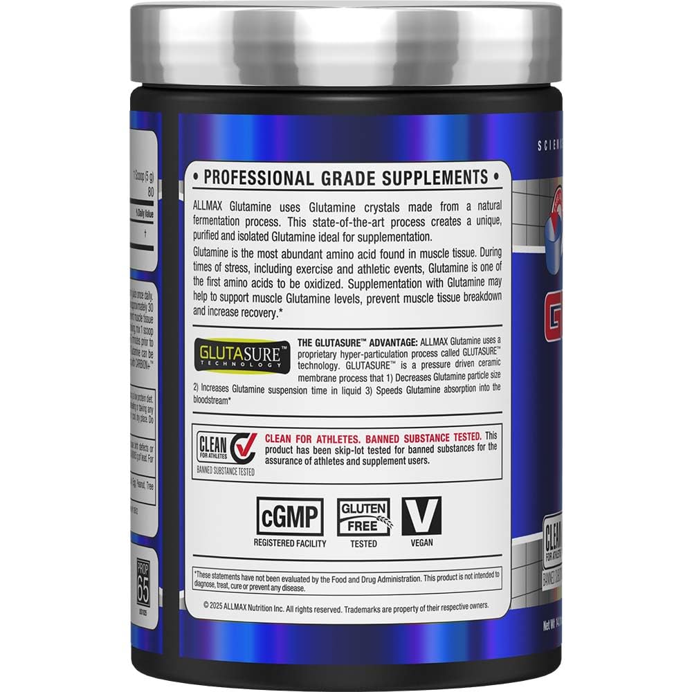 Close-up of ALLMAX Arginine HCL bottle label