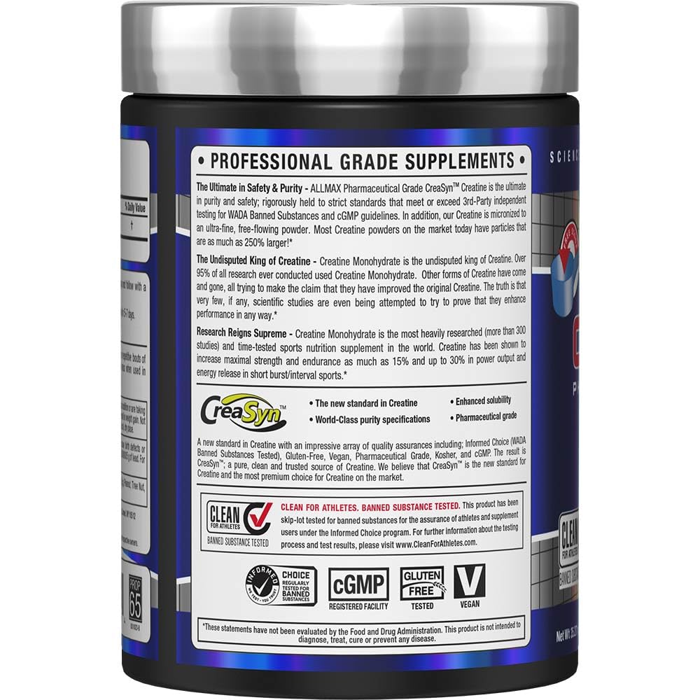 Product packaging for ALLMAX Creatine Monohydrate Powder 1000g