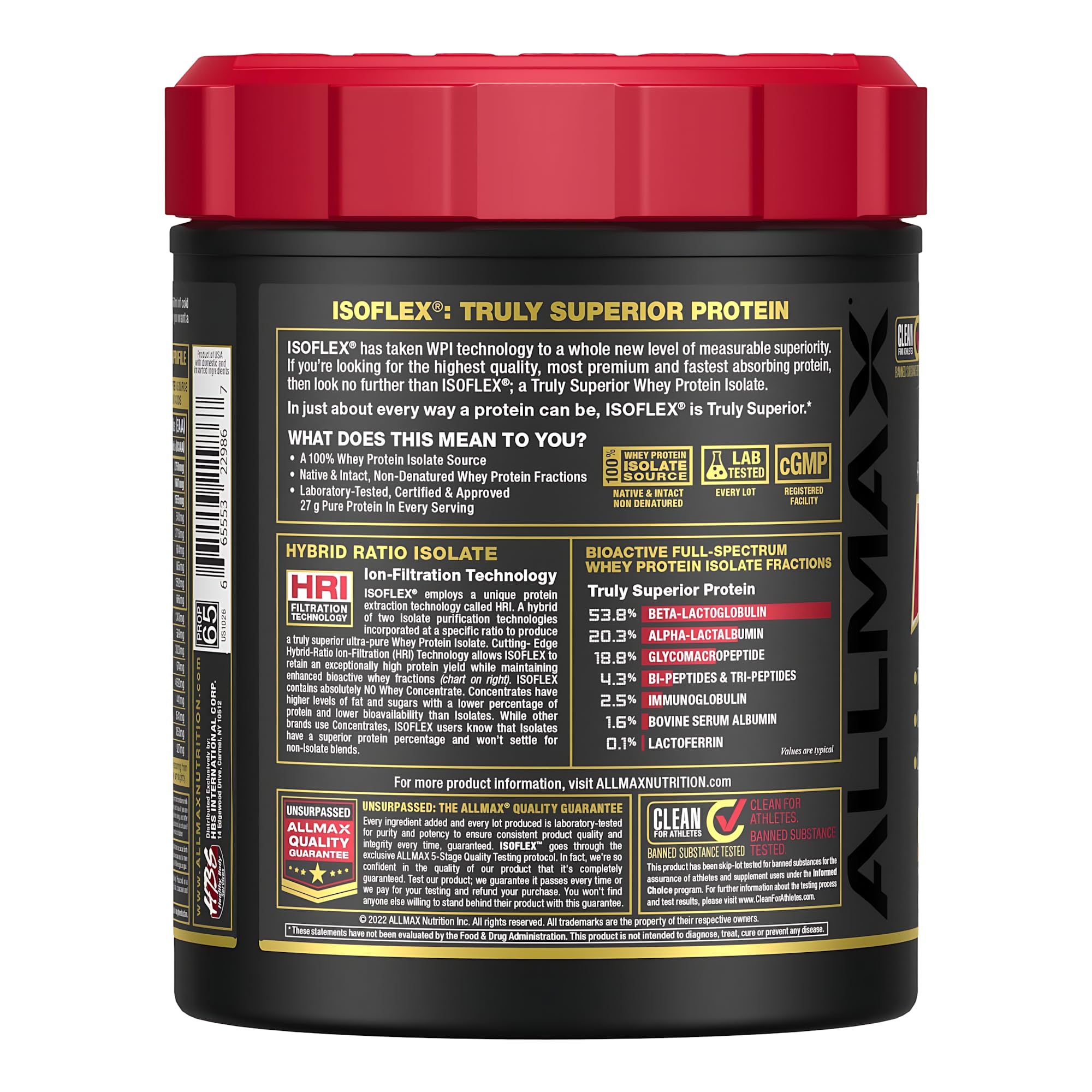 ALLMAX ISOFLEX shaker blends smoothly for post-workout recovery.