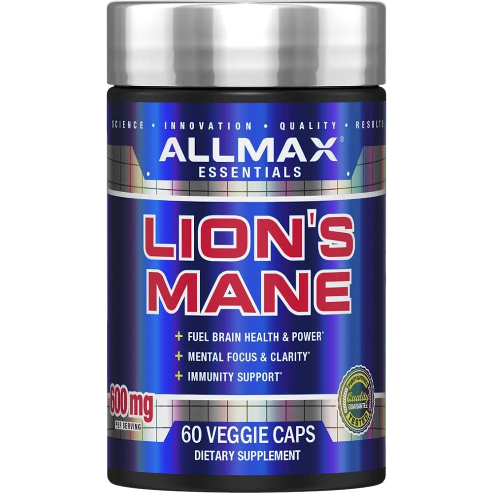 ALLMAX Lion's Mane 60 Veggie Capsules bottle - front view