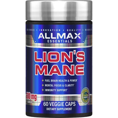 ALLMAX Lion's Mane 60 Veggie Capsules bottle - front view