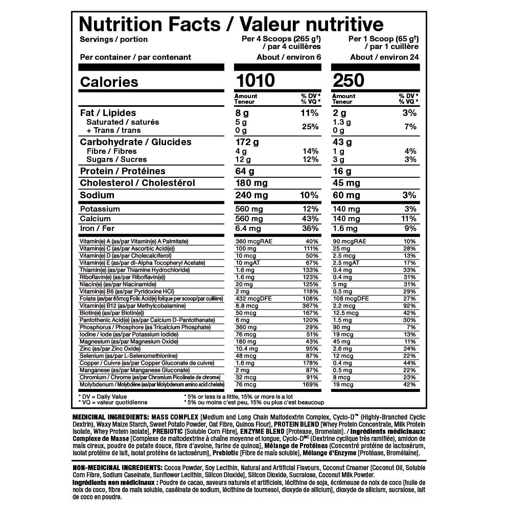 ALLMAX QuickMass chocolate oats blend, balanced energy for steady workouts.