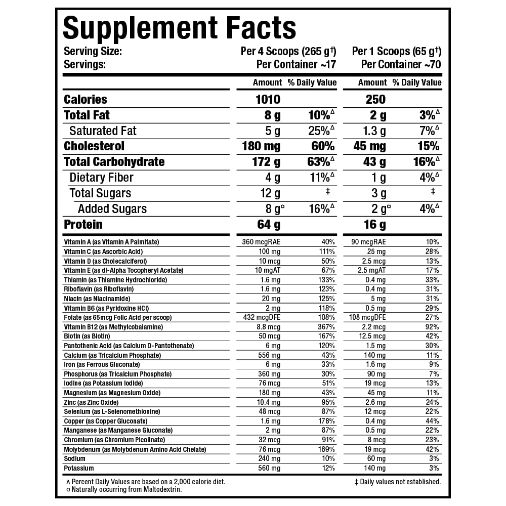 ALLMAX QUICKMASS chocolate shake glass showcases creamy texture without milk needed