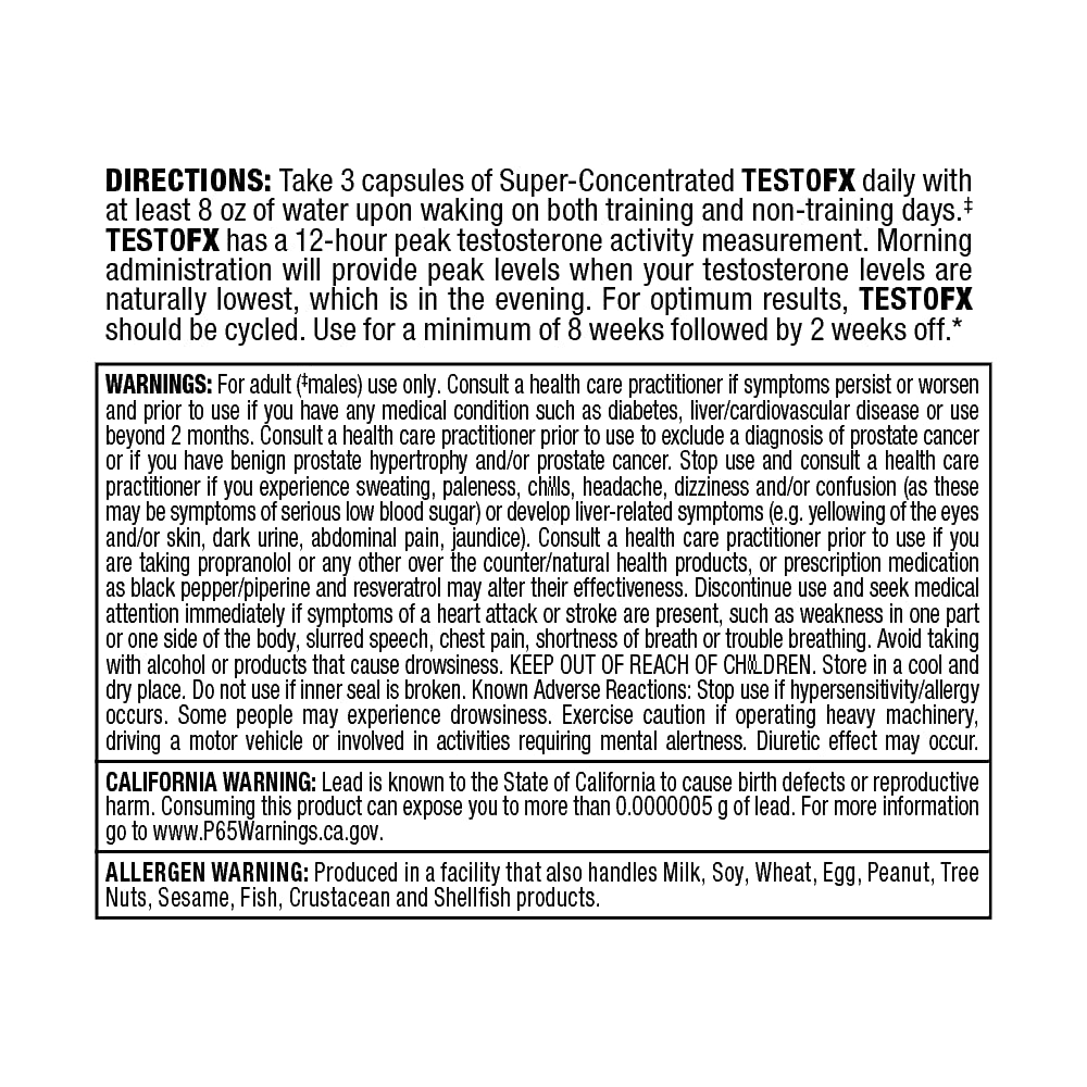 Allmax TestOFx bottle label highlights purity and quality.