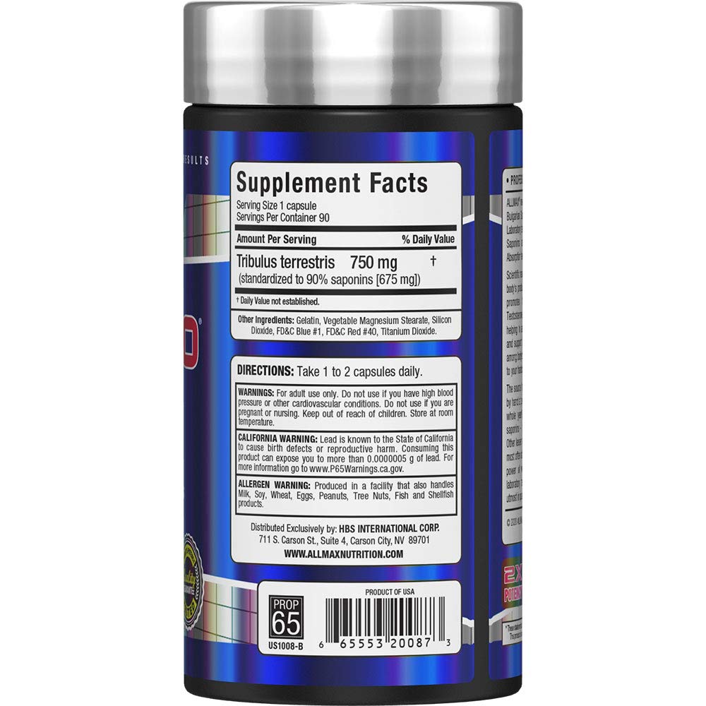 ALLMAX TRIBX90 packaging front conveying professional-grade supplement for athletes.