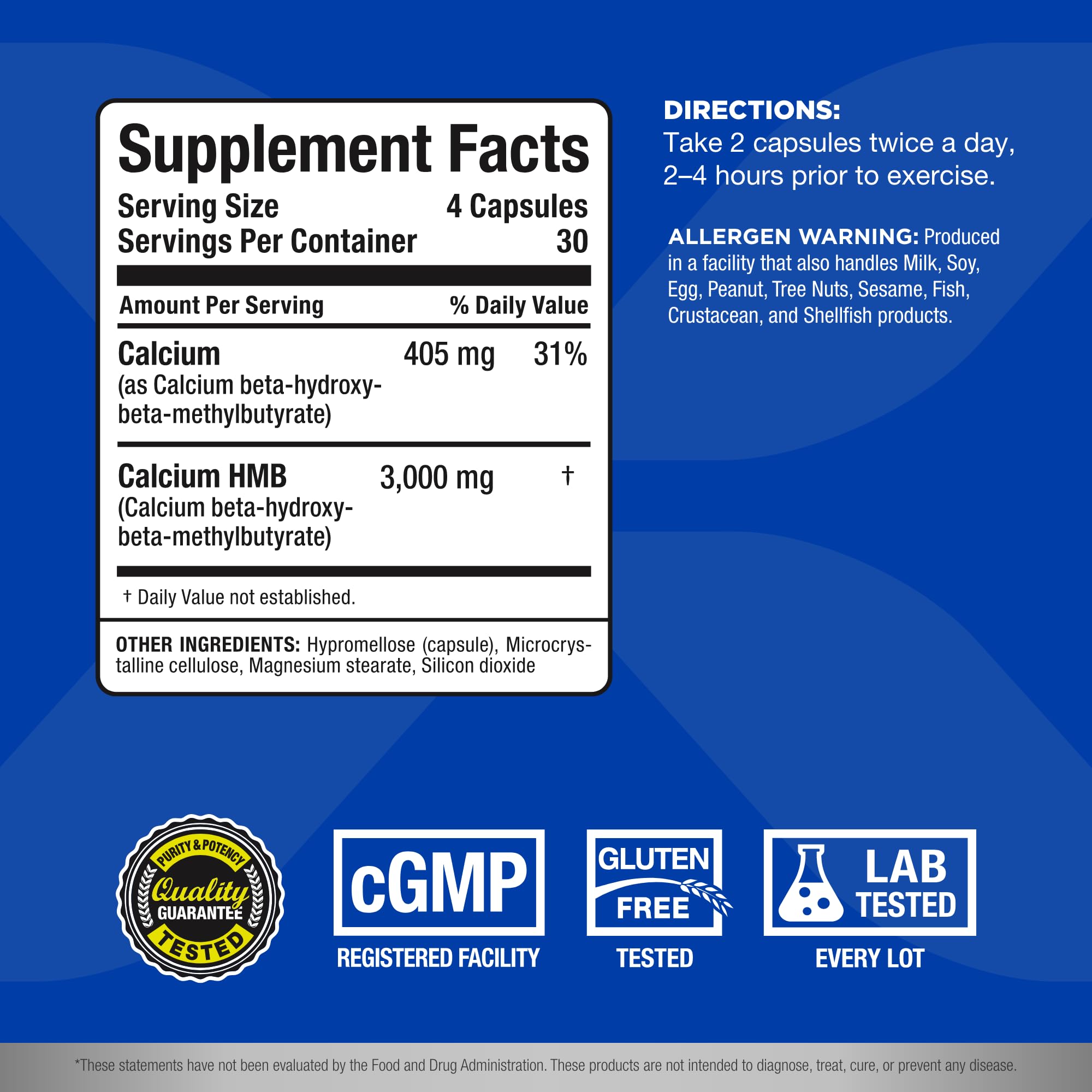 Close-up of ALLMAX HMB 3000 packaging